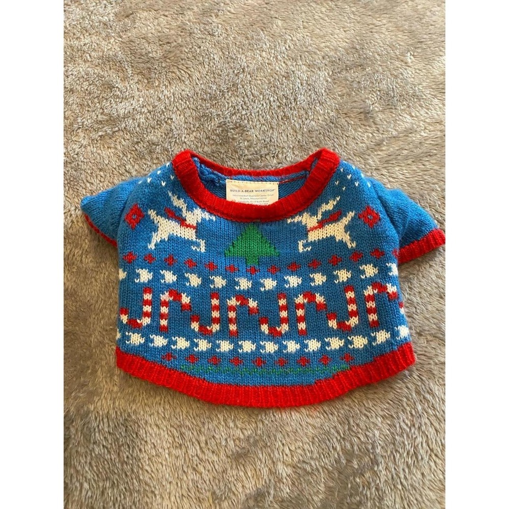 Build A Bear Plush Winter Sweater Christmas Knit BAB